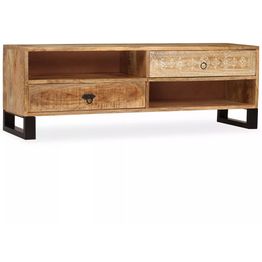 Tv-taso kiinteä mangopuu 120x30x40 cm