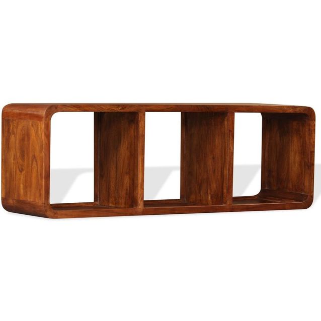 Tv-taso massiivipuu seesamviimeistelyllä 120x30x40 cm_1