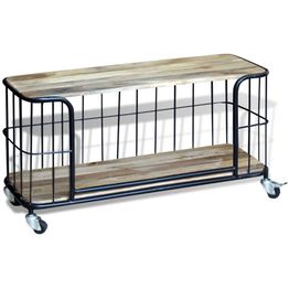 Tv-taso täysi mangopuu 140x40x45 cm