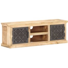 Tv-taso teräsovilla 120x30x40cm täysi mangopuu