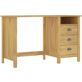 Työpöytä hill range 3 laatikolla 120x50x74 cm täysi mänty