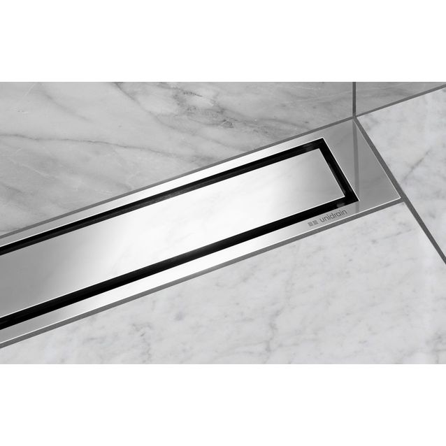 Linjalattiakaivon kansi Unidrain HighLine Colour panel 1920, kiillotettu teräs, eri kokoja