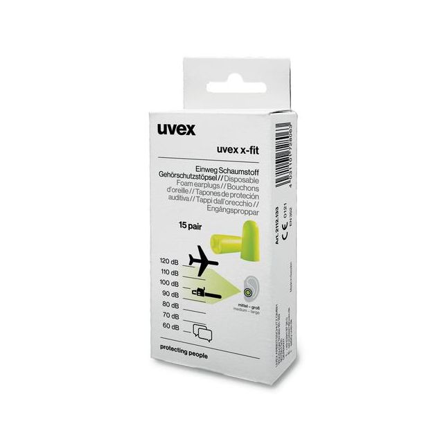 Korvatulpat Uvex X-Fit, Snr 37 dB, 15 paria