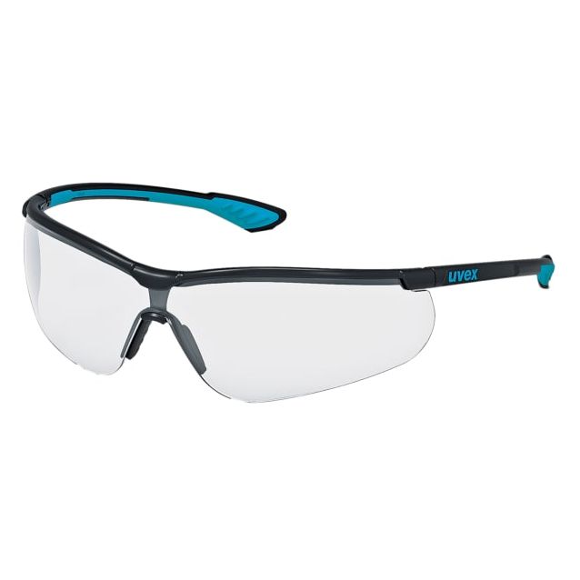 Suojalasit Uvex Sportstyle Supravision Extreme, kirkas linssi, musta/sininen