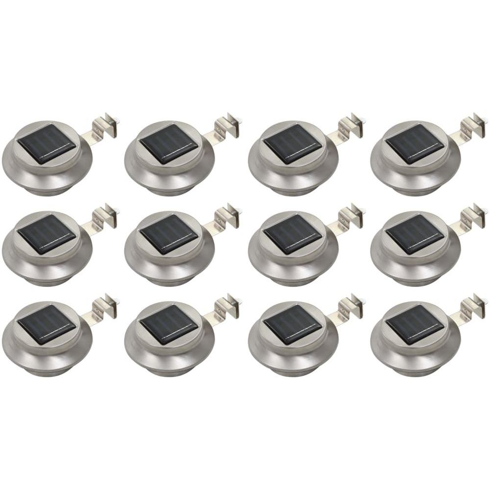 Ulkoaurinkokennovalaisin 12 kpl led pyöreä 12cm valkoinen