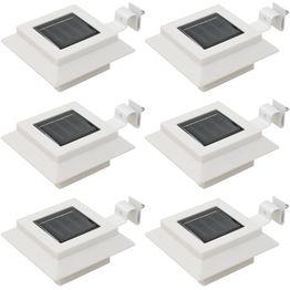 Ulkoaurinkokennovalaisin 6 kpl led neliö 12cm valkoinen