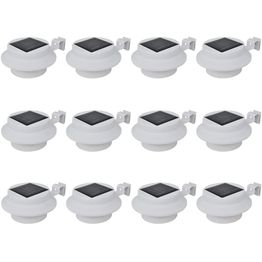 Ulkoaurinkokennovalaisin aitaan 12 kpl led valkoinen