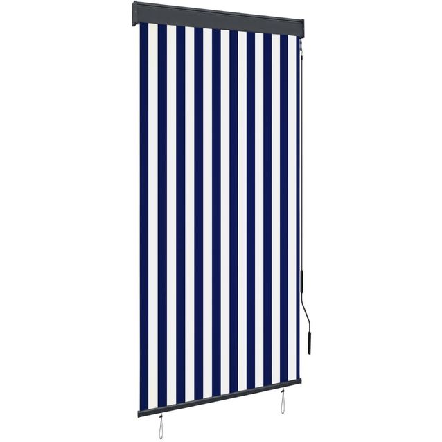 Ulkorullaverho 100x250 cm sininen ja valkoinen_1