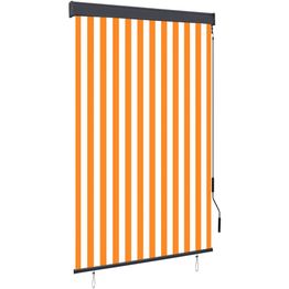 Ulkorullaverho 120x250 cm valkoinen ja oranssi