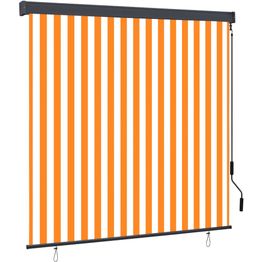 Ulkorullaverho 160x250 cm valkoinen ja oranssi
