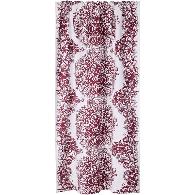 Sivuverho Vallila Mandariini, 140x240cm, punainen/valkoinen