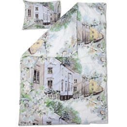 Pussilakanasetti Vallila Kotikulmat 150x210 cm sininen