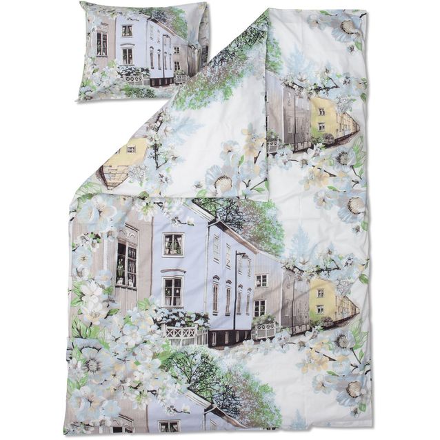 Pussilakanasetti Vallila Kotikulmat 150x210 cm sininen