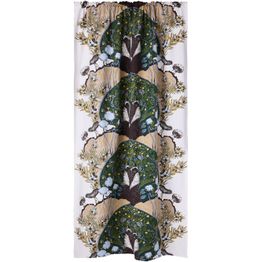 Sivuverho Vallila Yövuoro, 140x240cm, vihreä/valkoinen