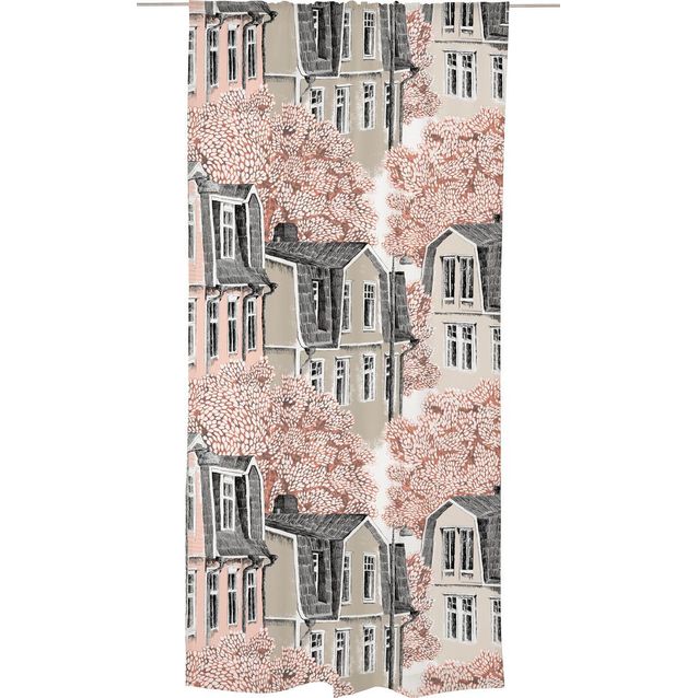 Sivuverho Vallila Puukylä 140x250cm pastel