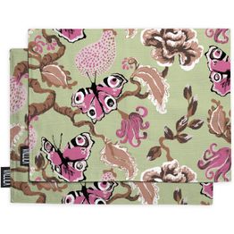 Pöytätabletti Vallila Fantasia, 42x32cm, vihreä/pinkki, 2kpl