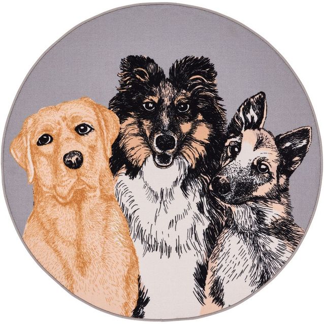 Pyöreä matto Vallila Ystävykset, Ø133cm, beige