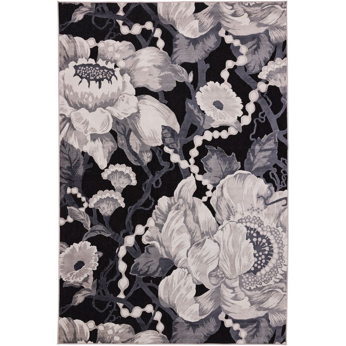 Matto Vallila Romanssi, 140x200cm, musta/valkoinen