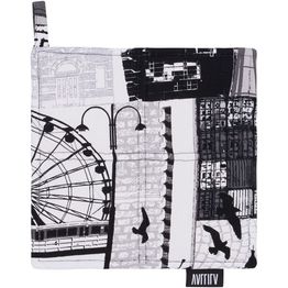 Patalappu Vallila Helsinki, 2kpl 20x20cm, harmaa