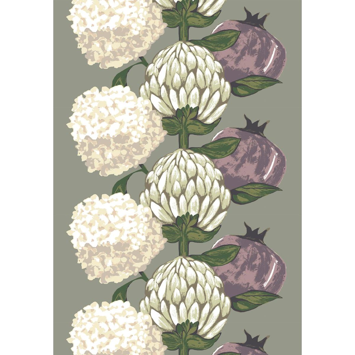 Pöytäliina Vallila Artisokka, pinnoitettu, 140x250cm, vihreä