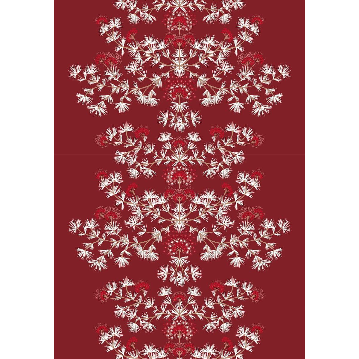 Pöytäliina Vallila Havunen, pinnoitettu, 140x250cm, punainen