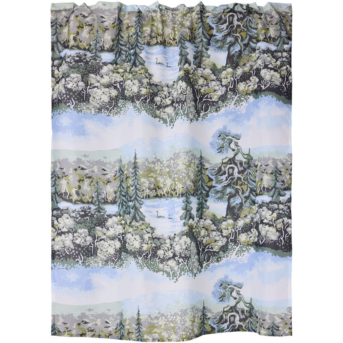 Suihkuverho Vallila Muonio 150v, 180x200cm, sininen/vihreä