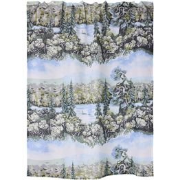 Suihkuverho Vallila Muonio 150v, 180x200cm, sininen/vihreä