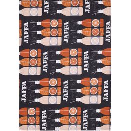 Keittiöpyyhe Vallila Jaffa, 2kpl 50x70cm, harmaa/oranssi