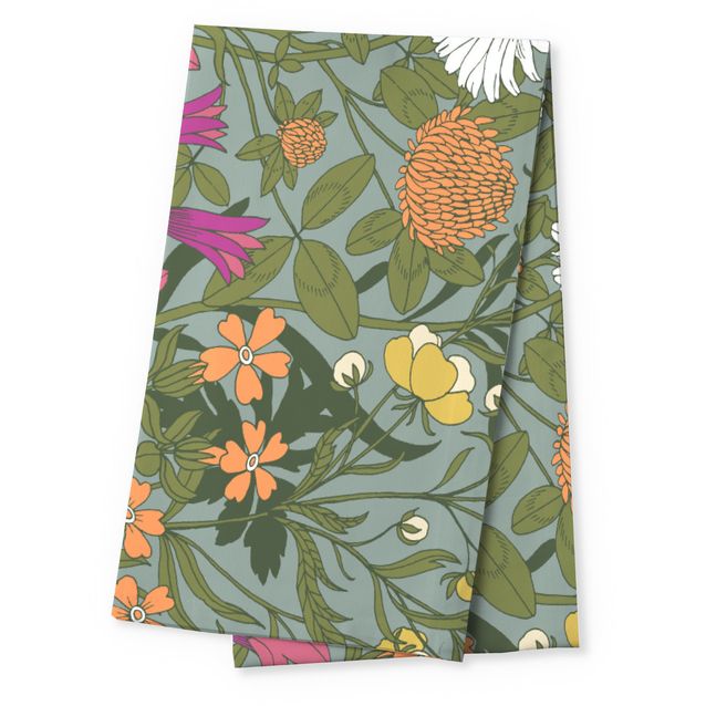 Kaitaliina Vallila Ahomaa, 40x150cm, vihreä/pinkki