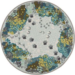 Pyöreä matto Vallila Tassuttelu, ø100cm, minttu