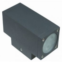 Ulkoseinävalaisin Spectrum Torre 2x3LED Cree 45° 6W IP44 172x108x63mm harmaa, eri värilämpötiloja