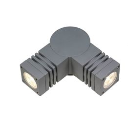 Ulkoseinävalaisin Spectrum Torre 3.6W 2x1LED Cree 45° ylös/sivulle IP44 6000K 176x90x60mm harmaa