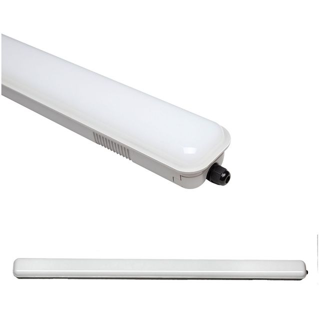 Teollisuusvalaisin Spectrum Limea LED SMD3528 18W 60cm 3000K IP65 85x600x73mm mattakalvo harmaa/valkoinen