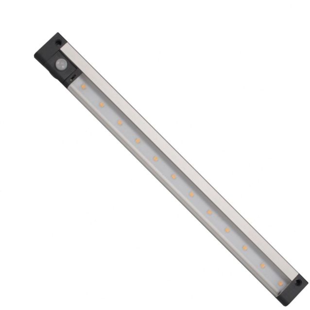 Kalustevalaisin Spectrum LED SMD 12V PIR-liiketunnistin hopea mustat päädyt, eri vaihtoehtoja