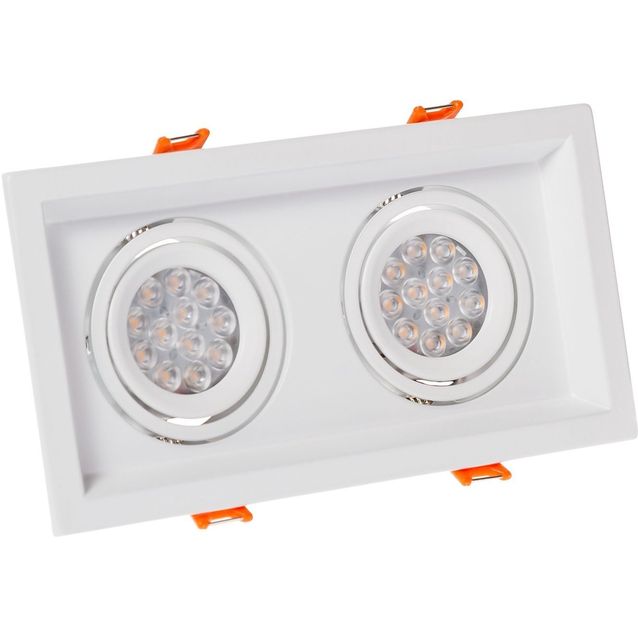 Upotettava kohdevalaisin Spectrum Mdd Mini Due GU10 x2 110x210x40mm valkoinen