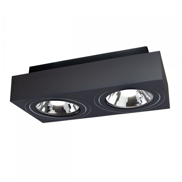 Kohdevalaisin Spectrum Mirora 2x AR111 GU10 293x145x85mm pinta-asennettava musta