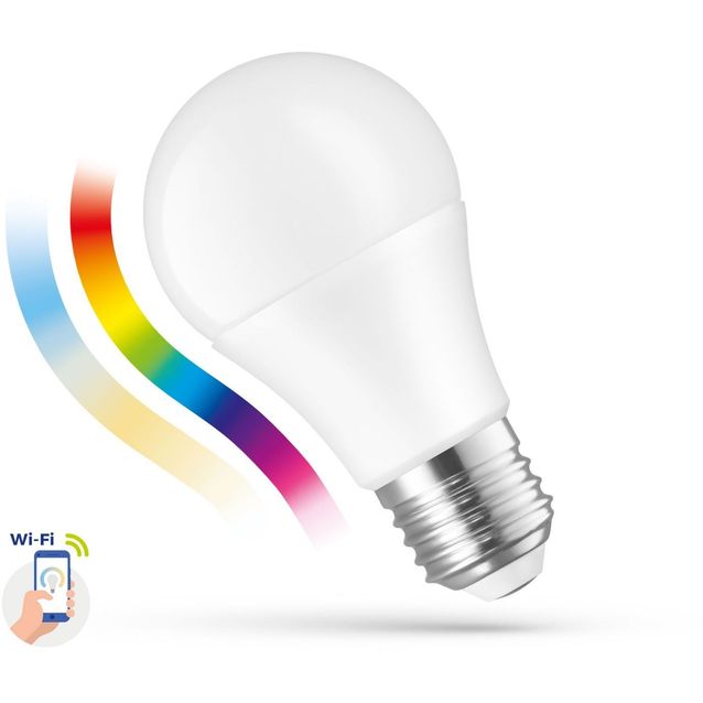 LED-älylamppu Spectrum E27 GLS A60 9W 230V RGBW+CCT+DIM Wi-Fi 3000-6000K