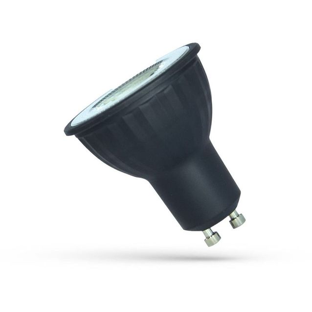 LED-lamppu Spectrum GU10 4W 230V linssillä musta runko, eri värilämpötiloja