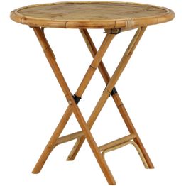 Parvekepöytä Venture Home Cane, ø80cm, luonnollinen bambu