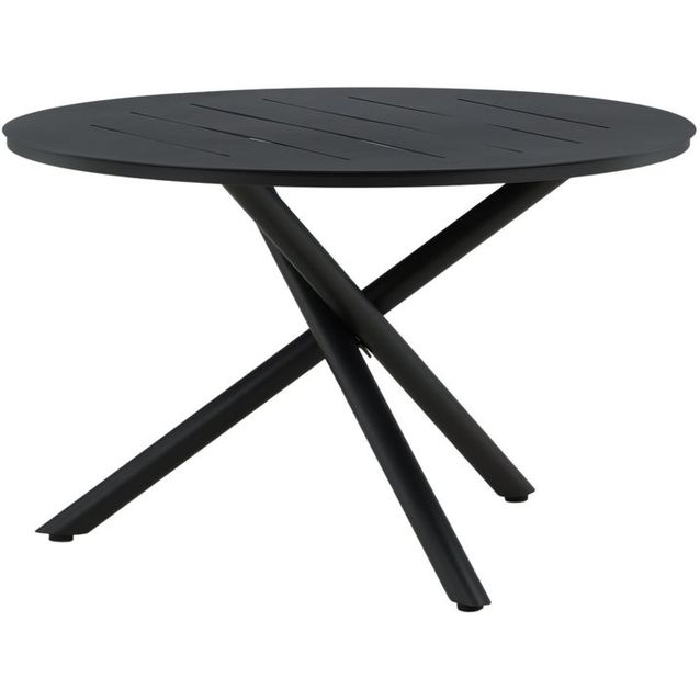 Ruokapöytä Venture Home, ø120cm, musta alumiini