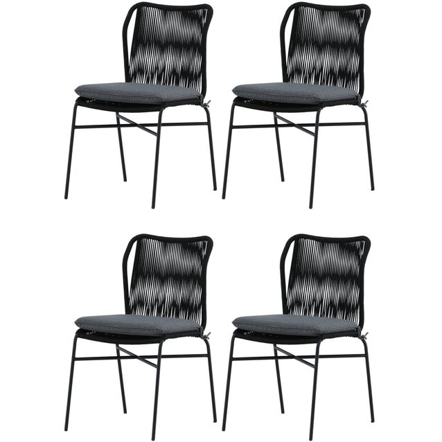 Ruokapöydän tuoli Venture Home Julian, pinottava, musta