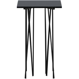 Sivupöytä Furniture Fashion Stone, 40x40cm, musta