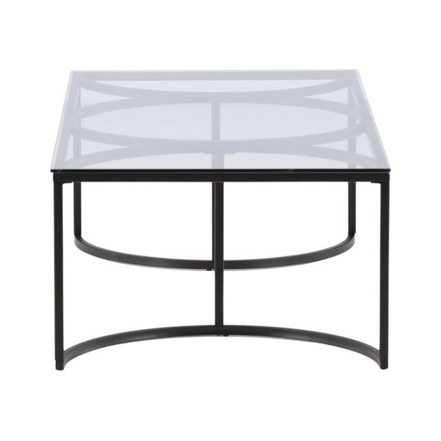 Sohvapöytä Furniture Fashion Skanör, 140cm, musta/lasi