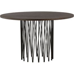 Ruokapöytä Furniture Fashion Stone Ø120cm, mokka/musta