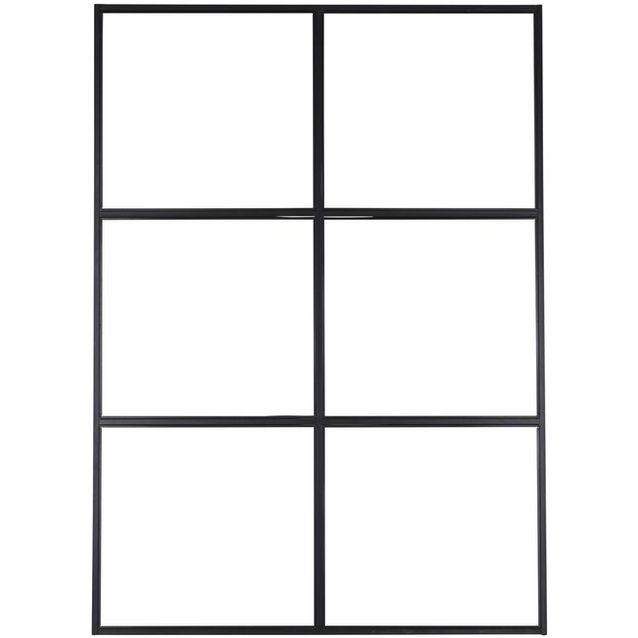 Tilanjakajaseinä Venture Home Leif, musta/lasi