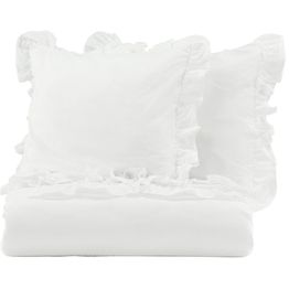 Pussilakanasetti Venture Home Levi, 240x220cm, valkoinen