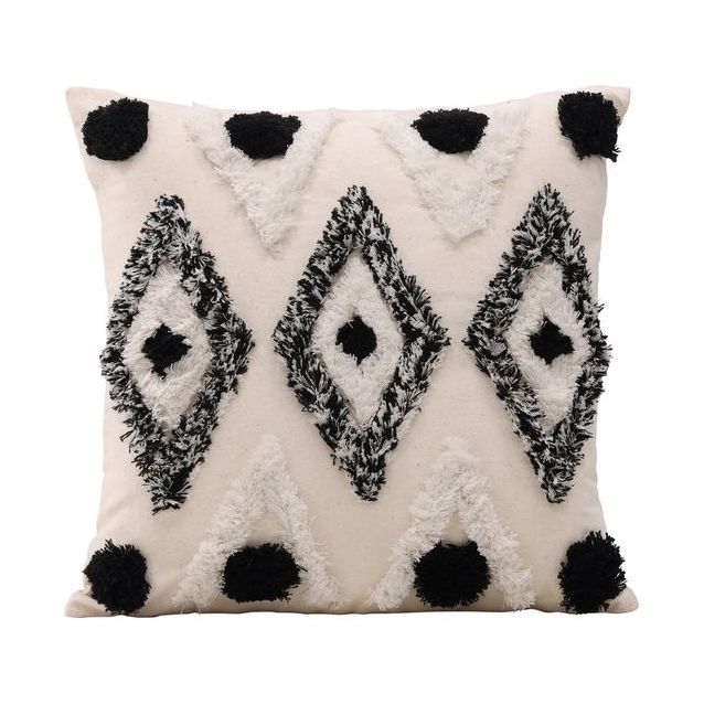 Koristetyynynpäällinen Venture Home Melissa, 45x45cm, mustavalkoinen