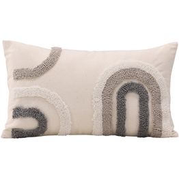 Koristetyynynpäällinen Venture Home Cornelia, 30x50cm, valkoinen/ruskea