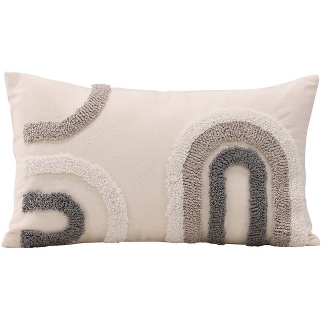 Koristetyynynpäällinen Venture Home Cornelia, 30x50cm, valkoinen/ruskea