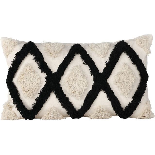 Koristetyynynpäällinen Venture Home Emelie, 30x50cm, mustavalkoinen